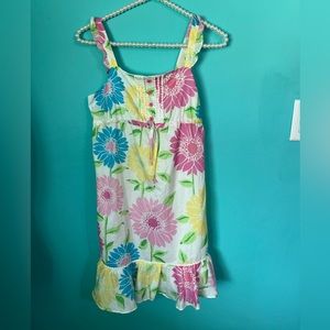 NWT Girls Lilly Pulitzer White Label Cabana Floral Stephanie Dress w/ruffles